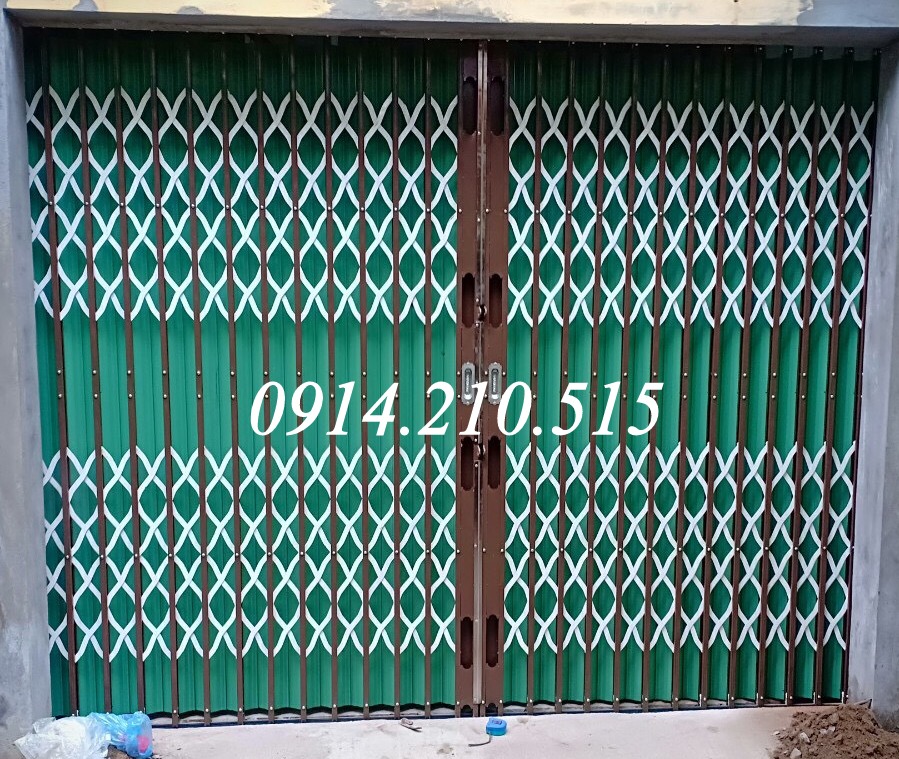 cửa xếp u đúc mạ màu, cửa xếp u đúc tán vỉ