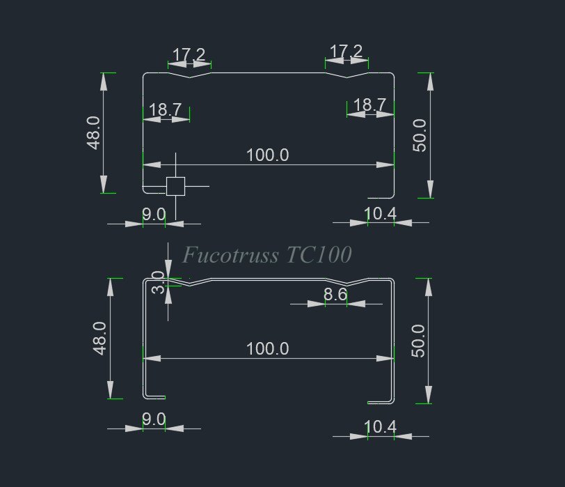 Xà gồ thép mạ hợp kim nhôm kẽm TC100