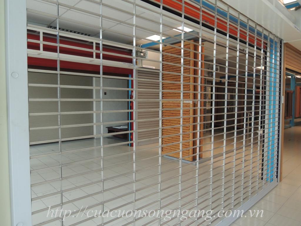 Cửa cuốn inox song ngang, mắc võng