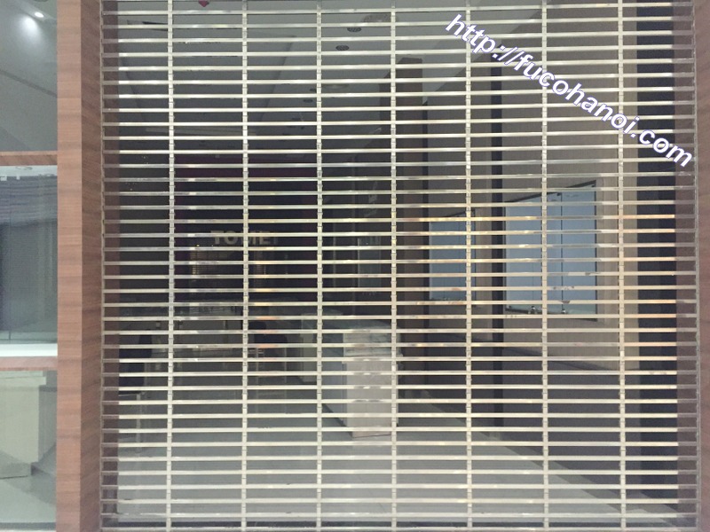 Báo giá cửa cuốn song ngang, Song Ngang nguyên liệu INOX 304, inox 201