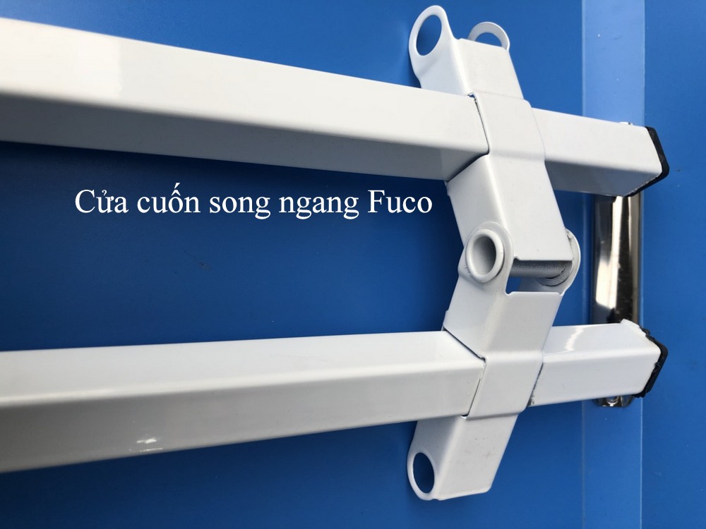 cửa cuốn song ngang hộp vuông sơn tĩnh điện