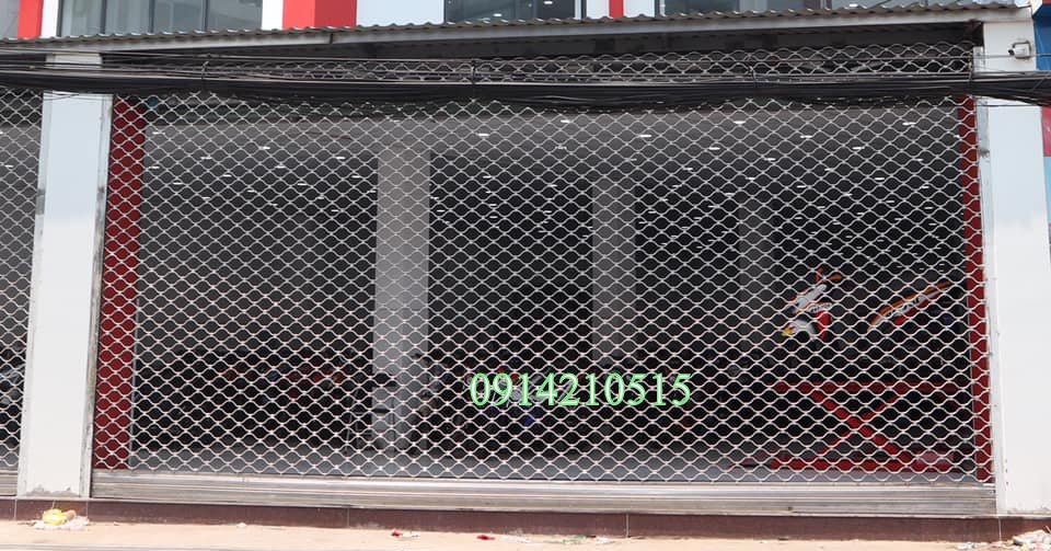 Cửa Cuốn Lưới Mắt Võng Sơn Tĩnh Điện, Báo Giá Cửa Cuốn Mắt Cáo, cửa cuốn mắt võng inox 304