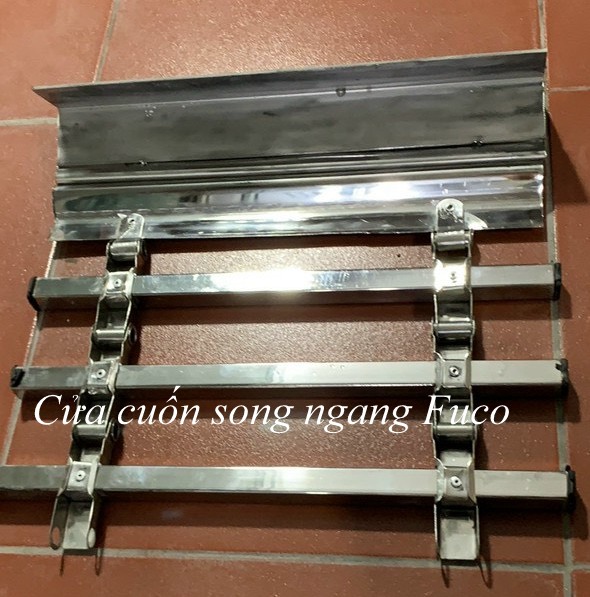 Báo Giá Cửa Cuốn Song Ngang Inox, Cửa cuốn song ngang, khớp thoáng inox 201, hộp 20x20