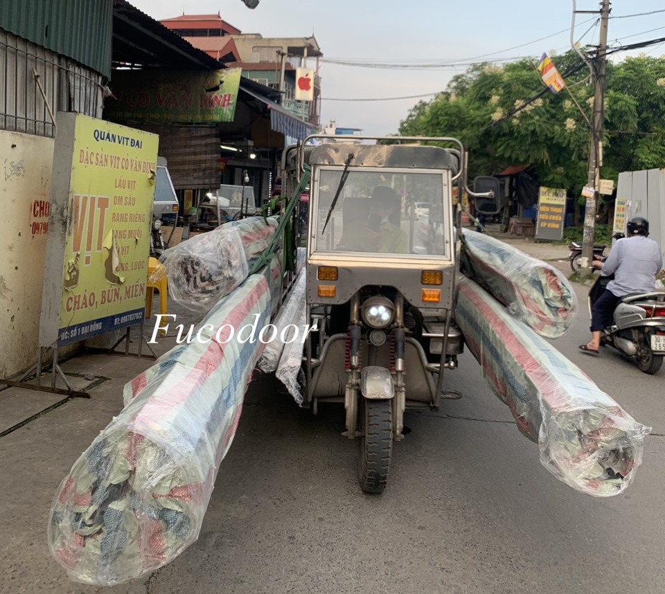 Cửa cuốn song ngang sơn tĩnh điện ống tròn phi 19 dầy 1.3ly
