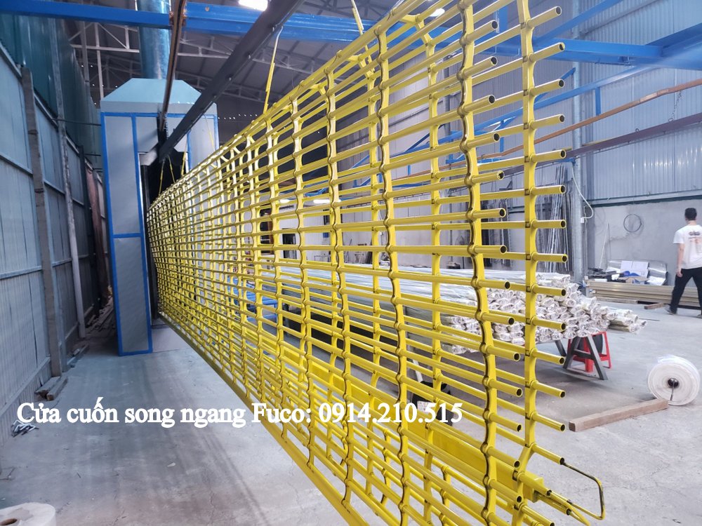 Cửa cuốn song ngang sơn tĩnh điện song