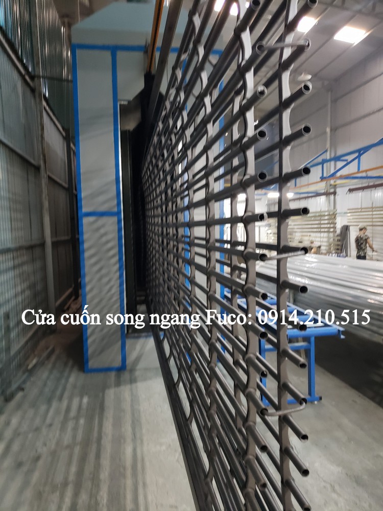 Cửa cuốn Song Ngang sơn tĩnh điện, cửa cuốn ngang