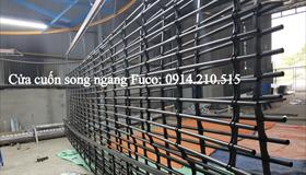 Cửa cuốn song ngang sơn tĩnh điện ống tròn phi 19 dầy 1.3ly